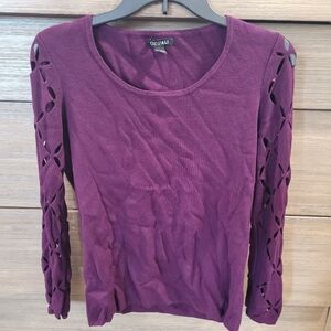 Roz & Ali Purple Women's Sweater